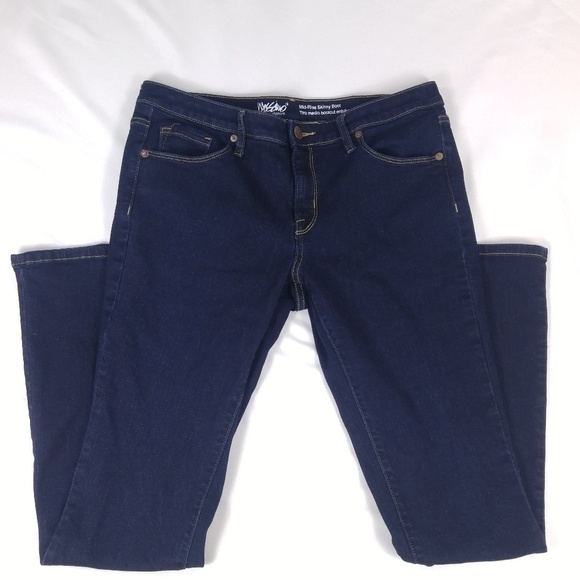 Mossimo Supply Co. Denim - Mossimo Mid Rise Skinny Boot Dark Stretch Jeans